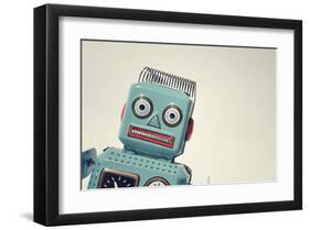Vintage Tin Toy Robot II-null-Framed Art Print