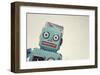 Vintage Tin Toy Robot II-null-Framed Art Print