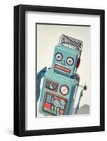 Vintage Tin Toy Robot-null-Framed Art Print