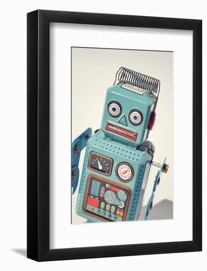 Vintage Tin Toy Robot-null-Framed Art Print