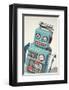 Vintage Tin Toy Robot-null-Framed Art Print