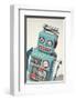 Vintage Tin Toy Robot-null-Framed Art Print