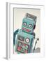 Vintage Tin Toy Robot-null-Framed Art Print