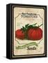 Vintage Tomato Seed Packet-null-Framed Stretched Canvas