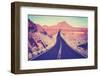 Vintage Toned Curved Desert Highway, Travel Concept, Usa.-Maciej Bledowski-Framed Photographic Print