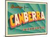 Vintage Touristic Greeting Card - Canberra, Australia-Real Callahan-Mounted Art Print