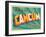 Vintage Touristic Greeting Card - Cancun, Mexico-Real Callahan-Framed Art Print