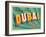 Vintage Touristic Greeting Card - Dubai, United Arab Emirates-Real Callahan-Framed Art Print