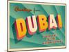 Vintage Touristic Greeting Card - Dubai, United Arab Emirates-Real Callahan-Mounted Art Print