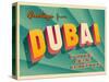 Vintage Touristic Greeting Card - Dubai, United Arab Emirates-Real Callahan-Stretched Canvas