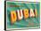 Vintage Touristic Greeting Card - Dubai, United Arab Emirates-Real Callahan-Framed Stretched Canvas