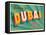 Vintage Touristic Greeting Card - Dubai, United Arab Emirates-Real Callahan-Framed Stretched Canvas