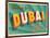 Vintage Touristic Greeting Card - Dubai, United Arab Emirates-Real Callahan-Framed Art Print