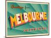 Vintage Touristic Greeting Card - Melbourne, Australia-Real Callahan-Mounted Art Print