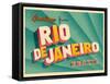 Vintage Touristic Greeting Card - Rio De Janeiro, Brazil-Real Callahan-Framed Stretched Canvas