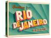 Vintage Touristic Greeting Card - Rio De Janeiro, Brazil-Real Callahan-Stretched Canvas