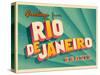 Vintage Touristic Greeting Card - Rio De Janeiro, Brazil-Real Callahan-Stretched Canvas