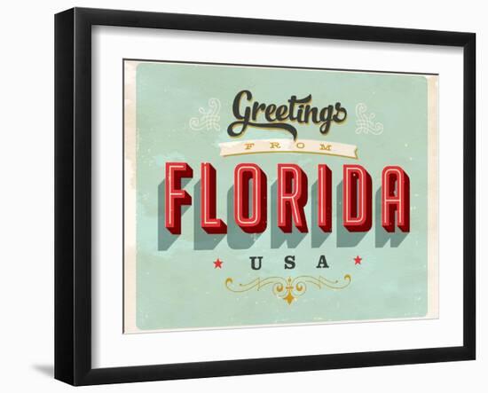 Vintage Touristic Greeting Card-Real Callahan-Framed Art Print