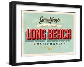 Vintage Touristic Greeting Card-Real Callahan-Framed Art Print