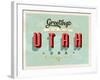 Vintage Touristic Greeting Card-Real Callahan-Framed Art Print