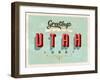 Vintage Touristic Greeting Card-Real Callahan-Framed Art Print