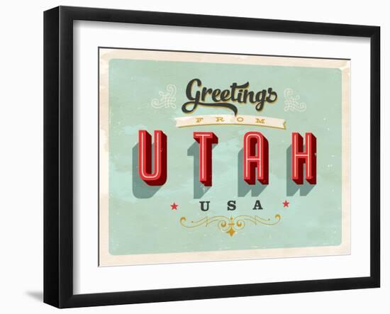 Vintage Touristic Greeting Card-Real Callahan-Framed Art Print