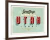 Vintage Touristic Greeting Card-Real Callahan-Framed Art Print