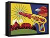 Vintage Toy Laser Gun-Ron Magnes-Framed Stretched Canvas