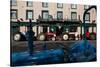 Vintage Tractors Lined Up Outside Lalors Hotel, Dungarvan, County Waterford, Ireland-null-Stretched Canvas