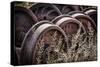 Vintage Train Yard II-Kathy Mahan-Stretched Canvas