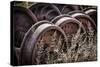 Vintage Train Yard II-Kathy Mahan-Stretched Canvas