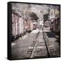 Vintage Train Yard III-Kathy Mahan-Framed Stretched Canvas