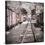 Vintage Train Yard III-Kathy Mahan-Stretched Canvas