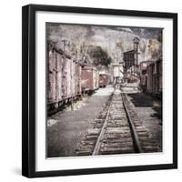 Vintage Train Yard III-Kathy Mahan-Framed Photographic Print