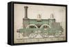 Vintage Train-Vintage Apple Collection-Framed Stretched Canvas