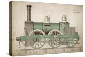 Vintage Train-Vintage Apple Collection-Stretched Canvas