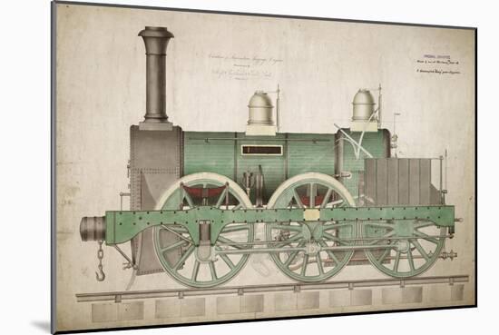 Vintage Train-Vintage Apple Collection-Mounted Giclee Print