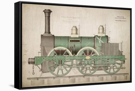 Vintage Train-Vintage Apple Collection-Framed Stretched Canvas