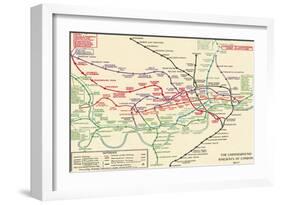 Vintage Transport Map-The Vintage Collection-Framed Giclee Print
