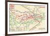 Vintage Transport Map-The Vintage Collection-Framed Giclee Print