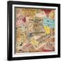 Vintage Travel Background Made Of Lots Of Old Tickets-shootandwin-Framed Art Print