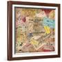 Vintage Travel Background Made Of Lots Of Old Tickets-shootandwin-Framed Art Print