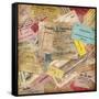 Vintage Travel Background Made Of Lots Of Old Tickets-shootandwin-Framed Stretched Canvas