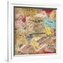 Vintage Travel Background Made Of Lots Of Old Tickets-shootandwin-Framed Premium Giclee Print