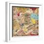 Vintage Travel Background Made Of Lots Of Old Tickets-shootandwin-Framed Art Print