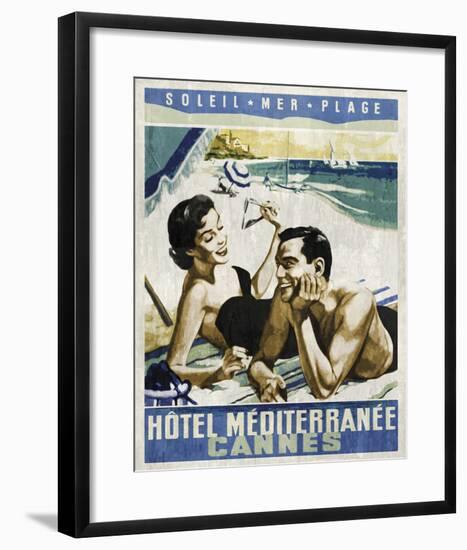 Vintage Travel Cannes-The Portmanteau Collection-Framed Giclee Print