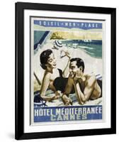 Vintage Travel Cannes-The Portmanteau Collection-Framed Giclee Print