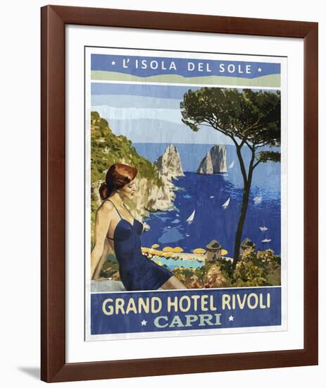 Vintage Travel Capri-The Portmanteau Collection-Framed Giclee Print