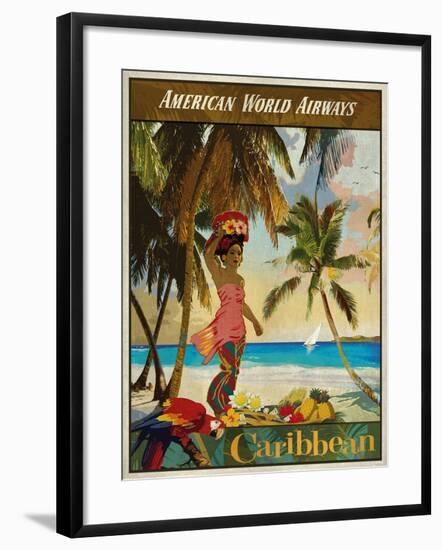 Vintage Travel Caribbean-The Portmanteau Collection-Framed Giclee Print