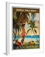 Vintage Travel Caribbean-The Portmanteau Collection-Framed Giclee Print